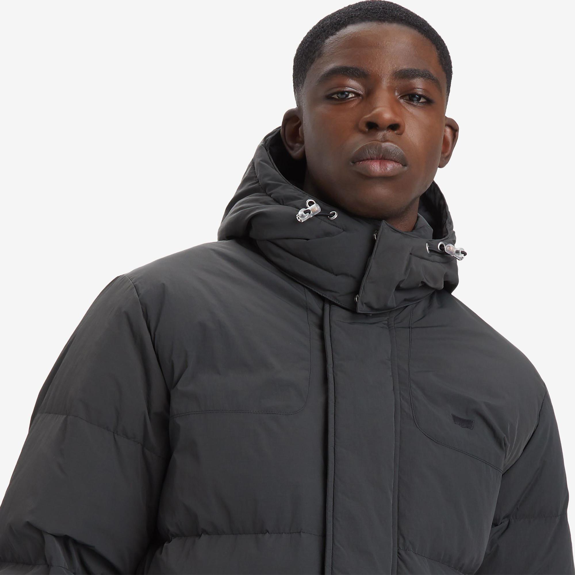 Levi's® ROCKRIDGE MID PUFFER BLACKS Doudoune à capuche 