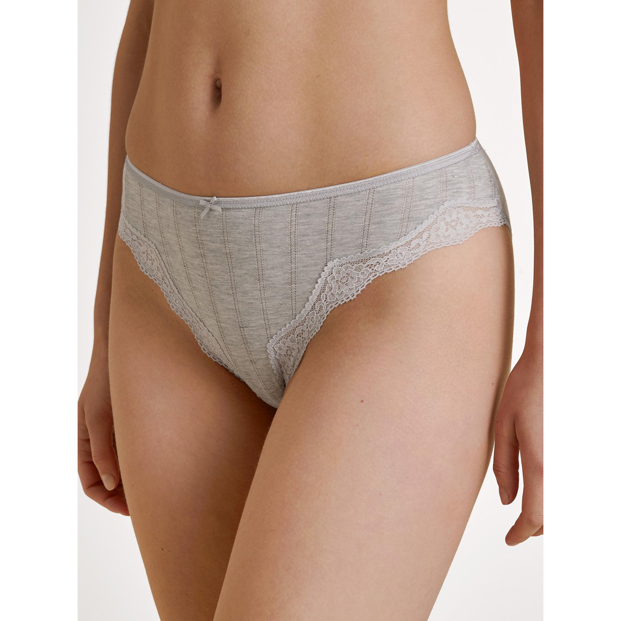 Image of Slip Aus Baumwolle Damen Grau L