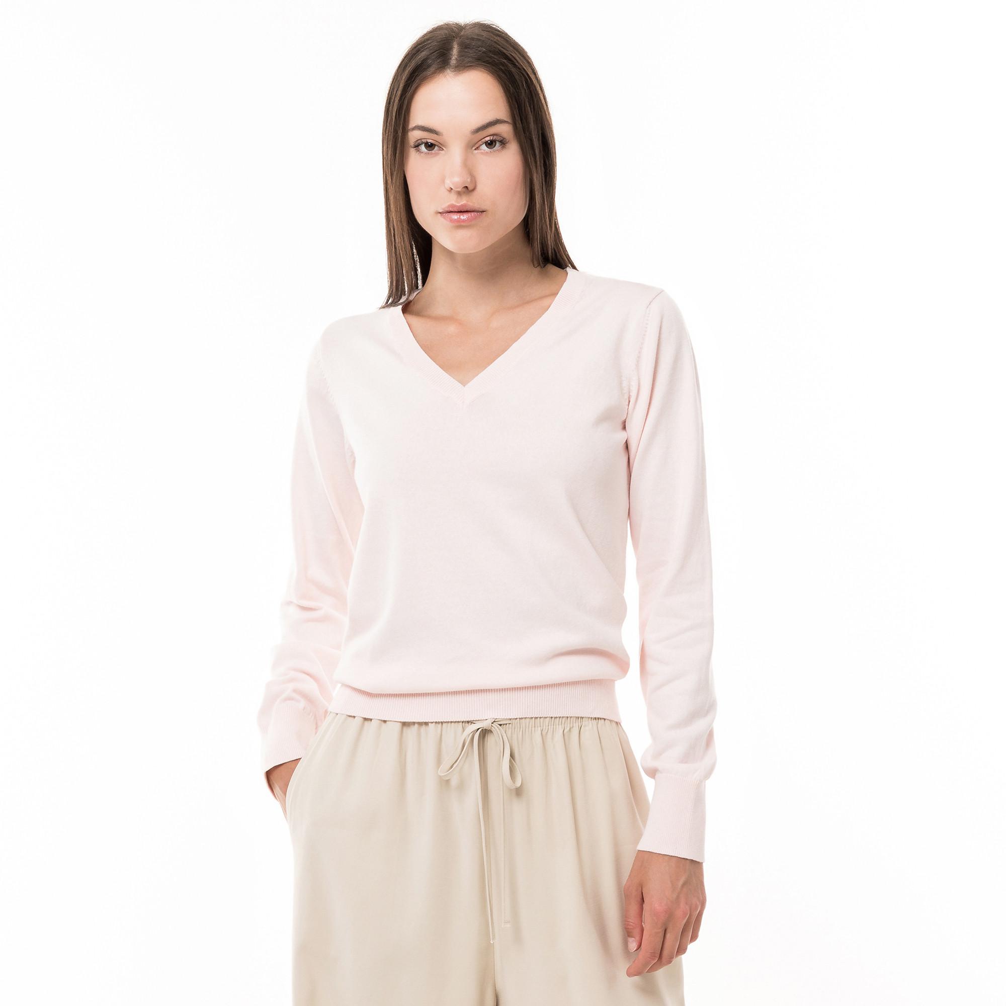 Image of Pullover, V-neck Damen Rosa L