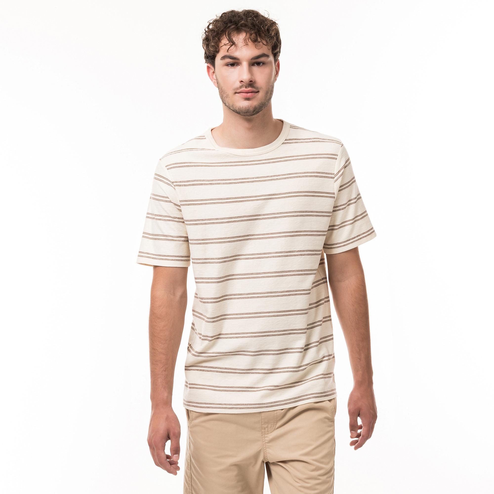 Image of T-shirt, Rundhals, Kurzarm Herren Braun L