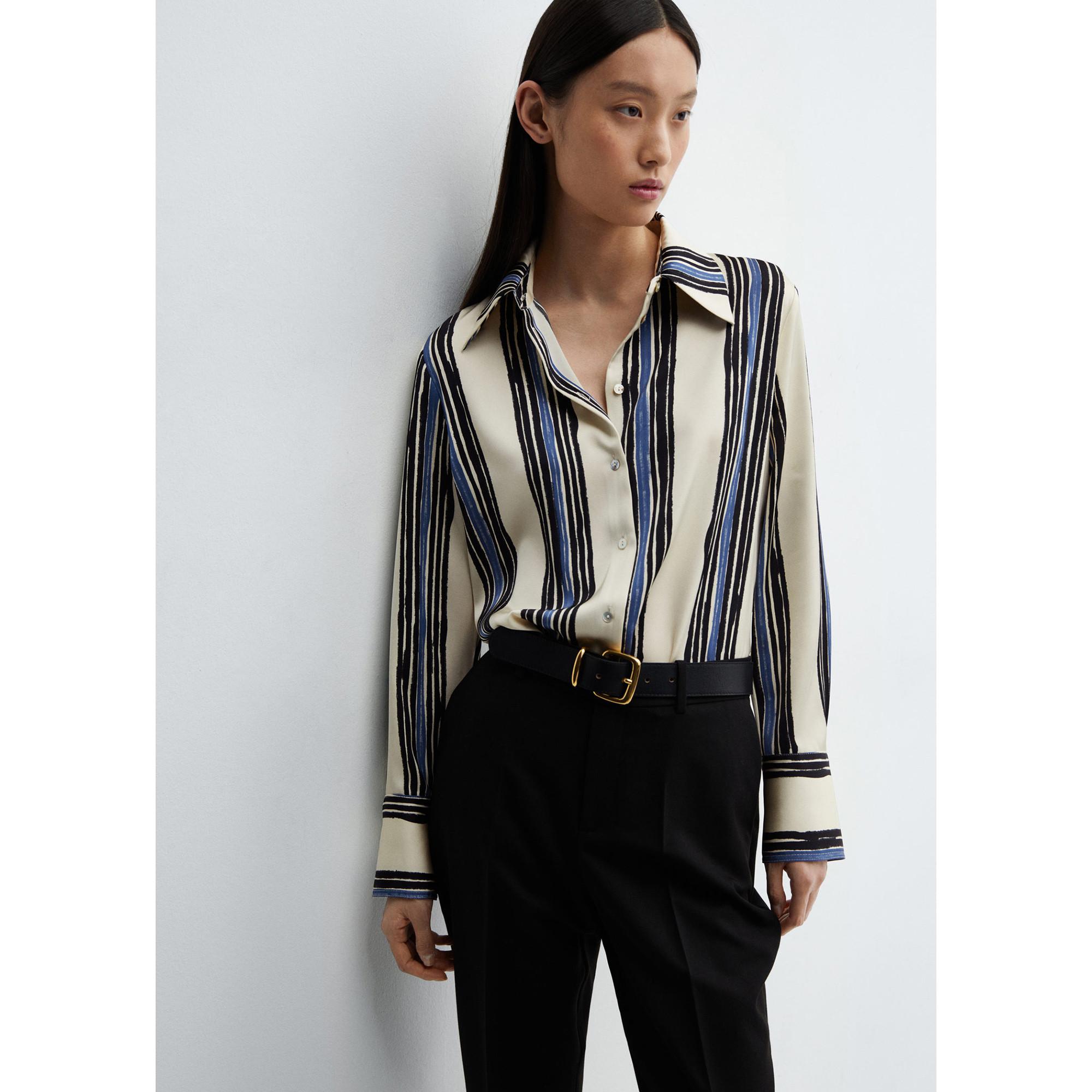 Image of Shirt, Langarm Damen Café S