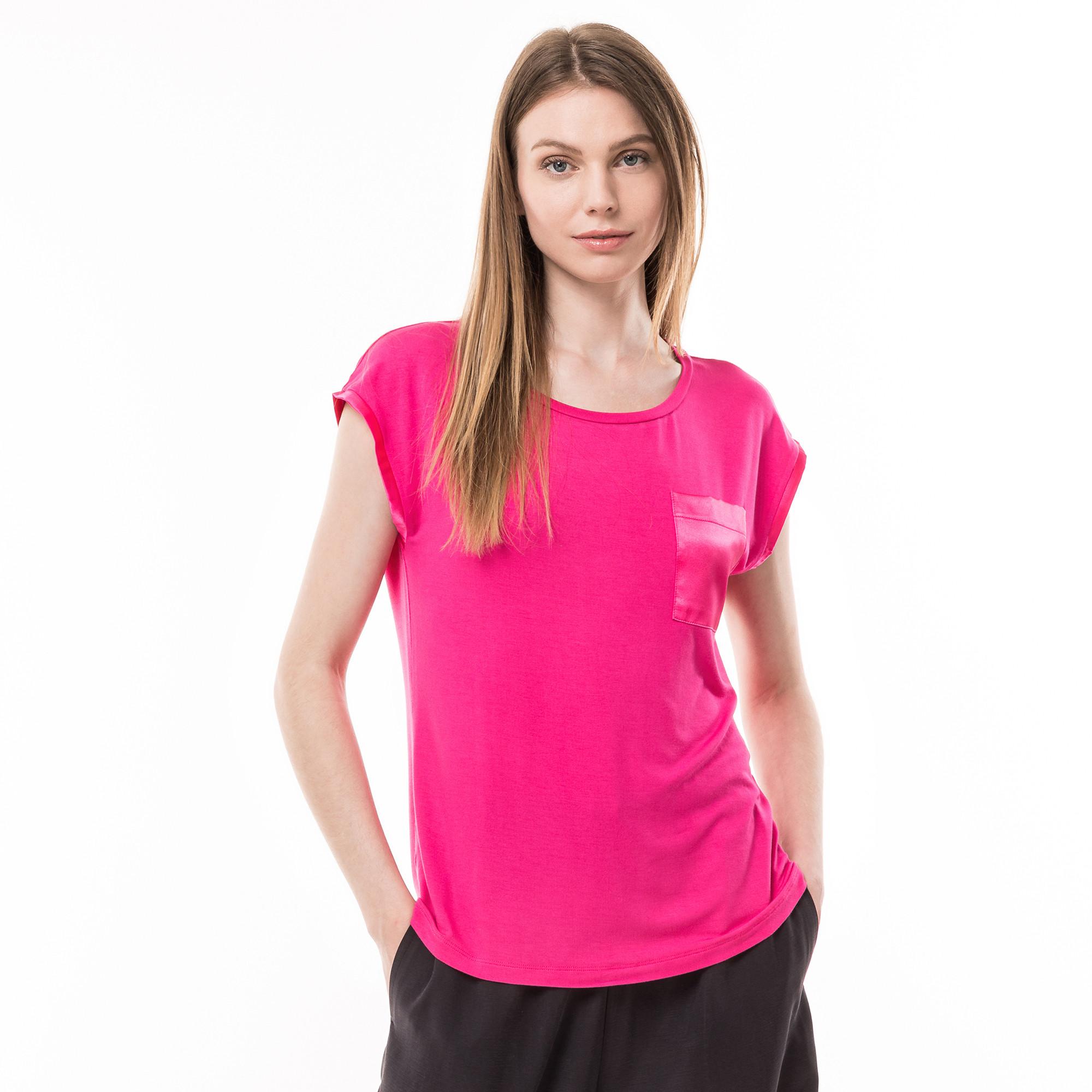 Image of T-shirt, Kurzarm Damen Himbeere L