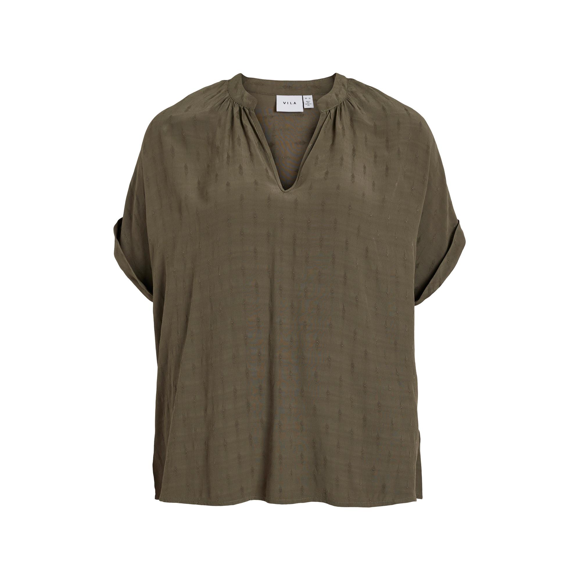 Image of Bluse, Kurzarm Damen Olivegrün 42