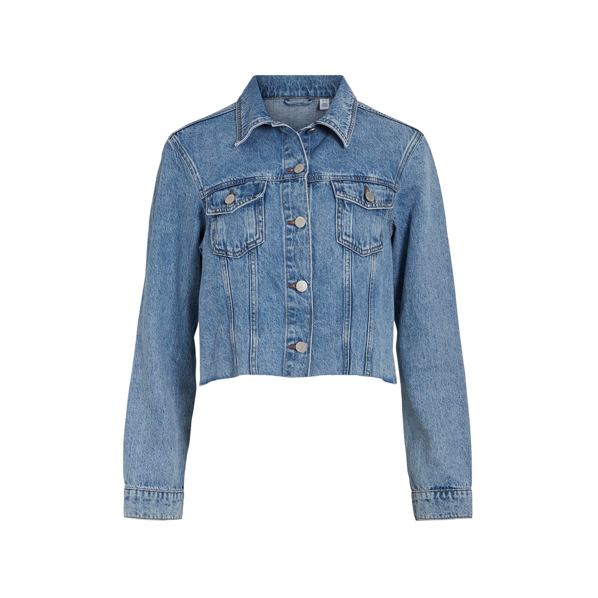 Image of Kurze Jeansjacke Damen Mittelblau 36