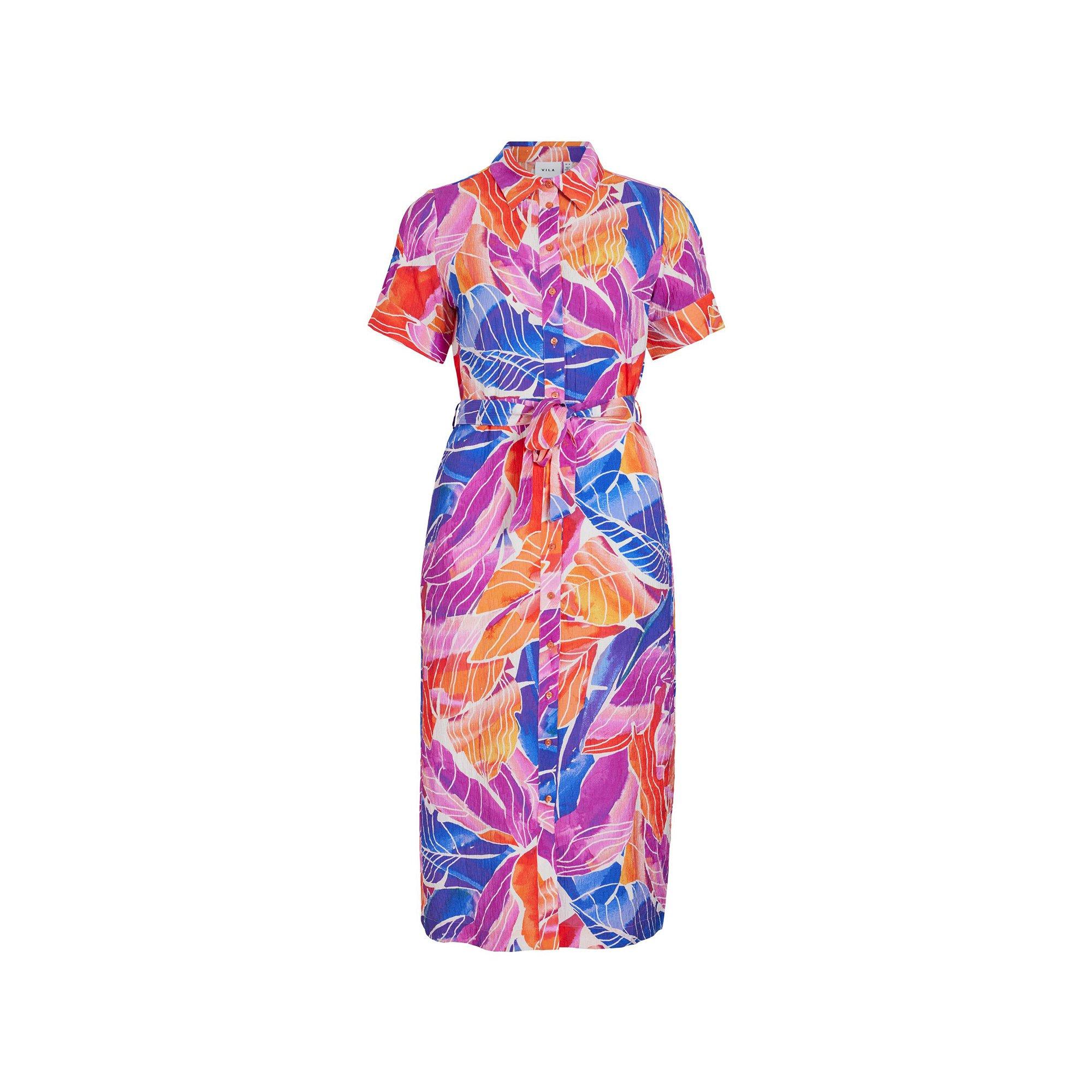 Image of Blusenkleid, Kurzarm Damen Multicolor 36