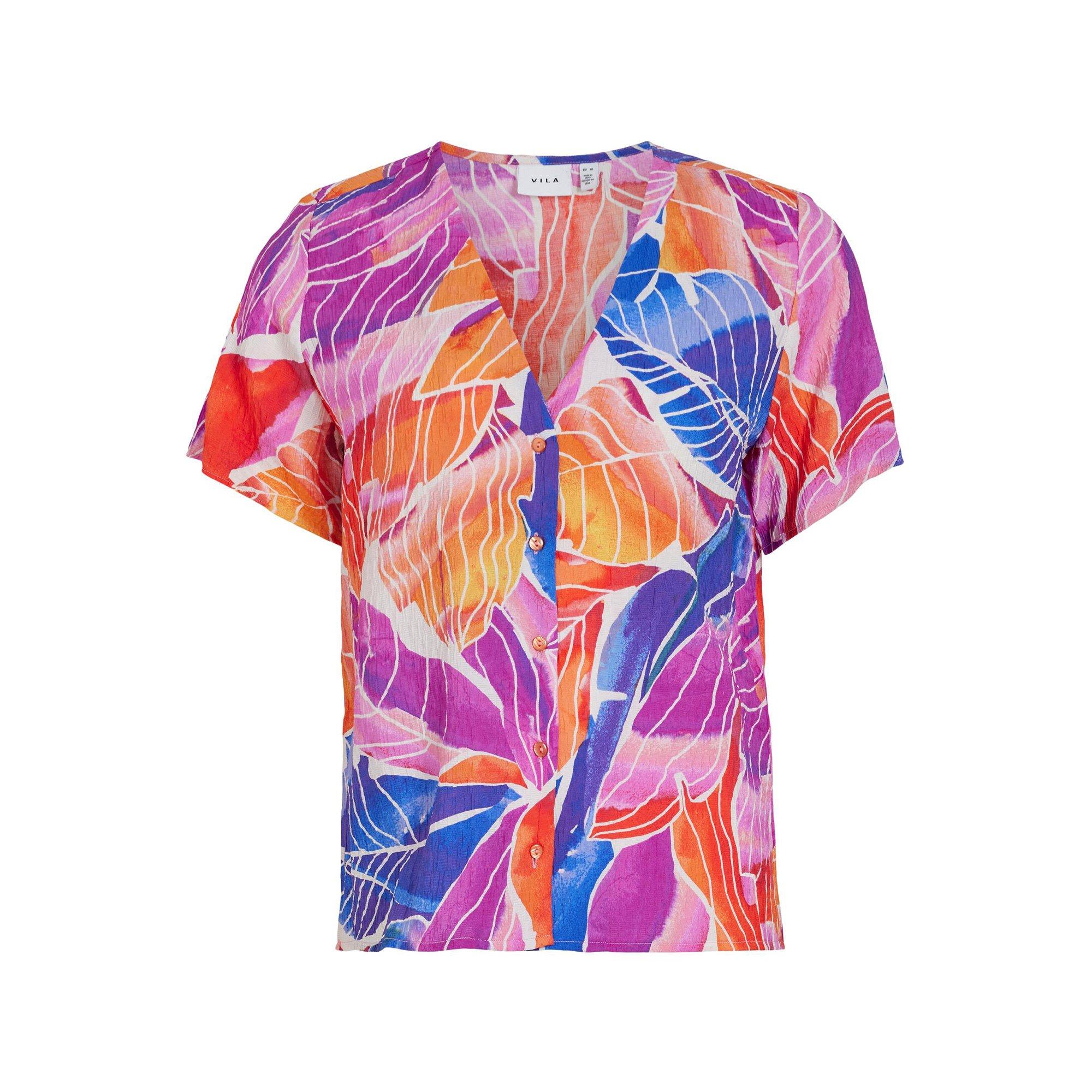 Image of Bluse, Kurzarm Damen Multicolor 36