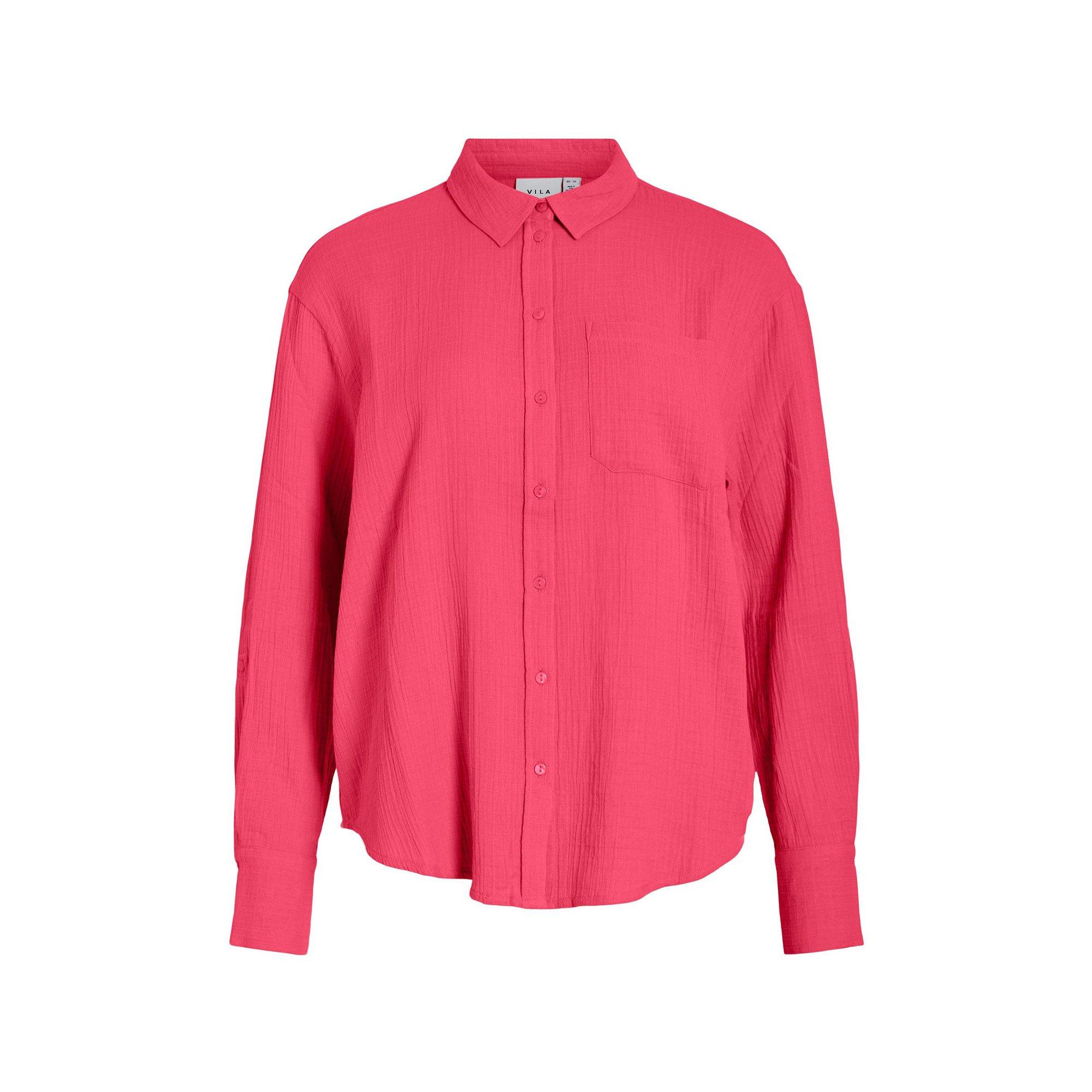 Image of Bluse, Langarm Damen Pink 36