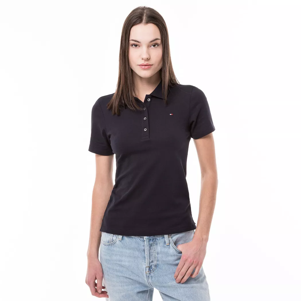 Tommy Hilfiger Polo à Manches Courtes 42047 1985 Desert Sky XL Femme