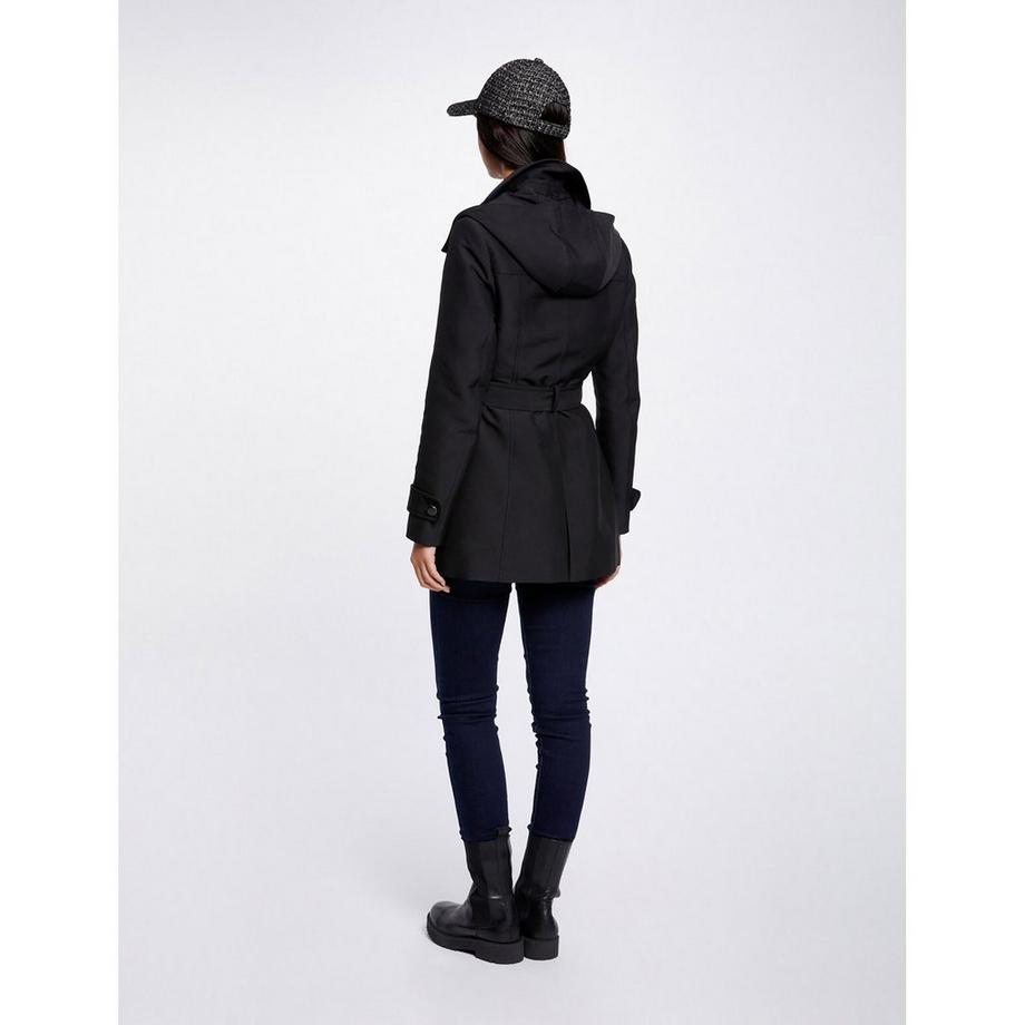 MORGAN Manteau Trench Croisé à Capuche  