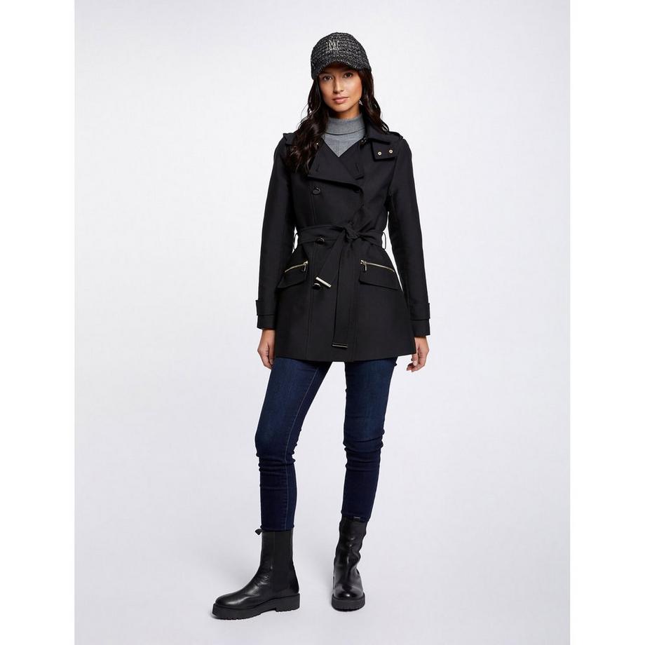 MORGAN Manteau Trench Croisé à Capuche  