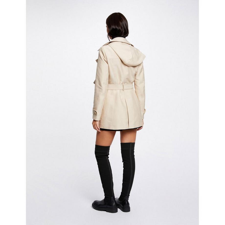 MORGAN Doppelreihiger Kapuzen Trenchcoat  