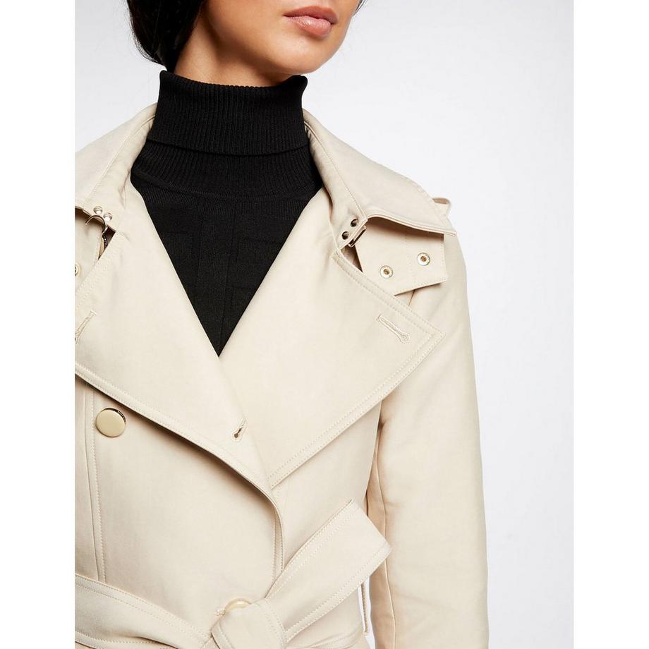 MORGAN Doppelreihiger Kapuzen Trenchcoat  