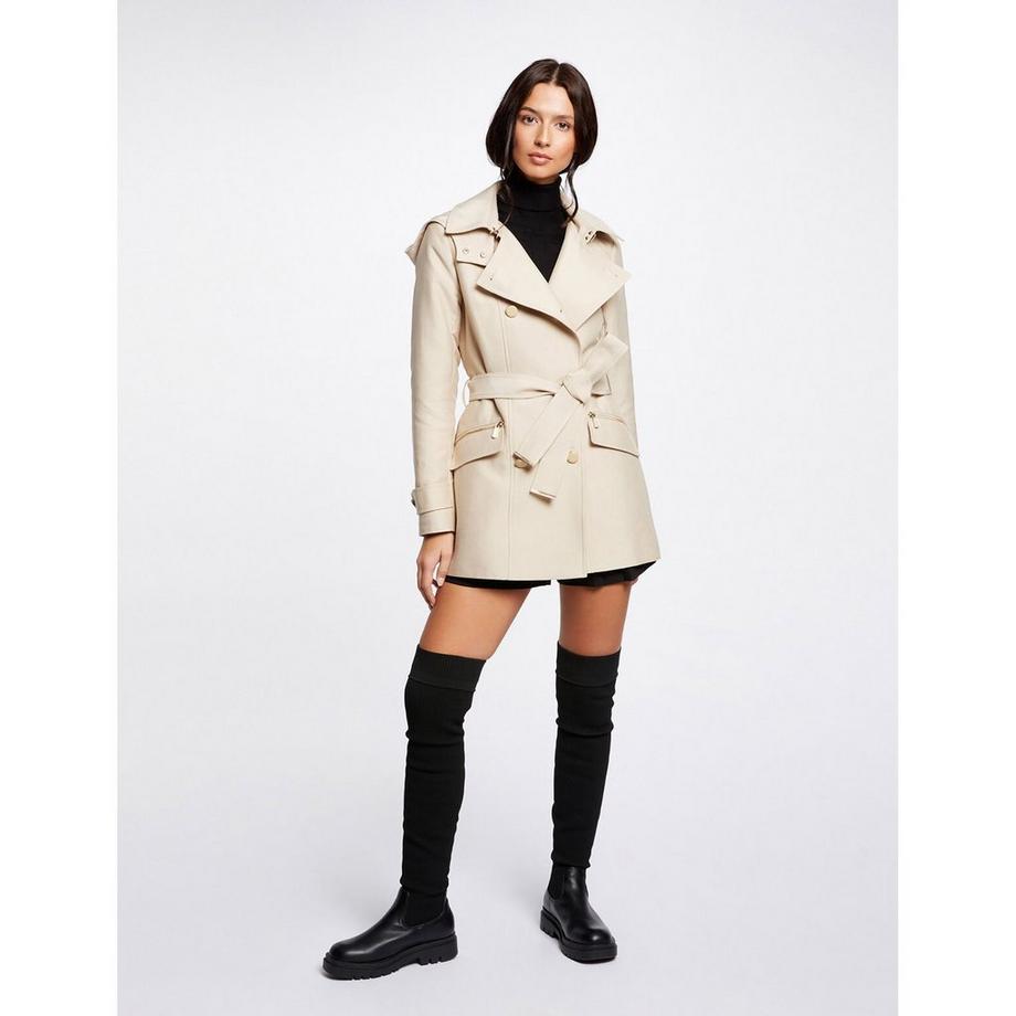 MORGAN Doppelreihiger Kapuzen Trenchcoat  