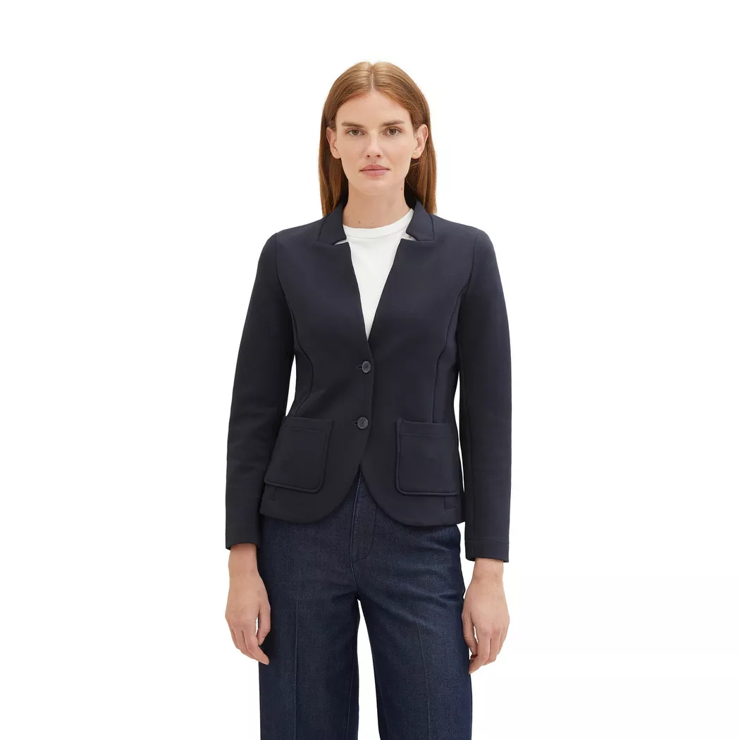 Tom Tailor Blazer 1038703 Ottoman Structure Sky Captain Blue XS Femme