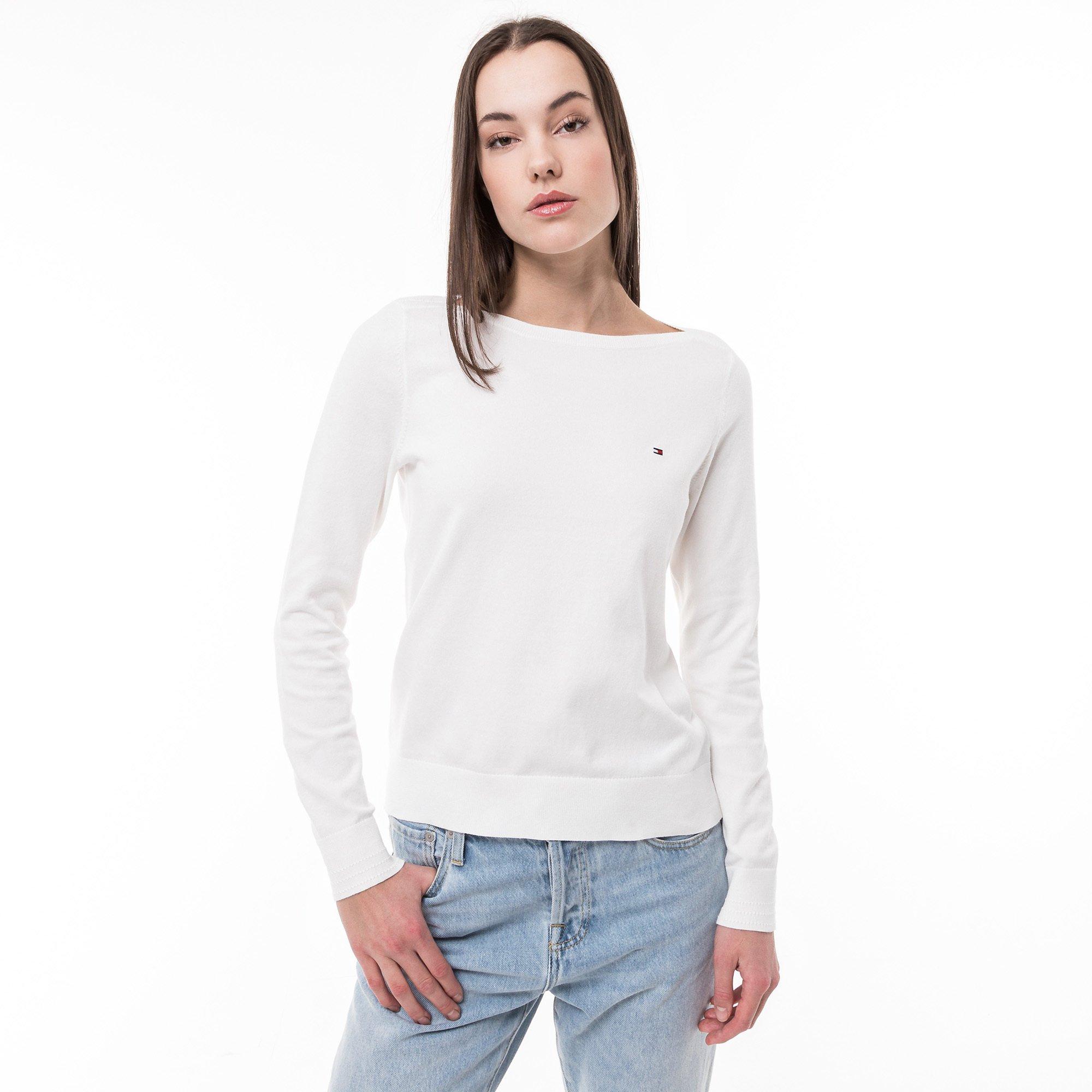 TOMMY HILFIGER  Pullover, U-Boot 