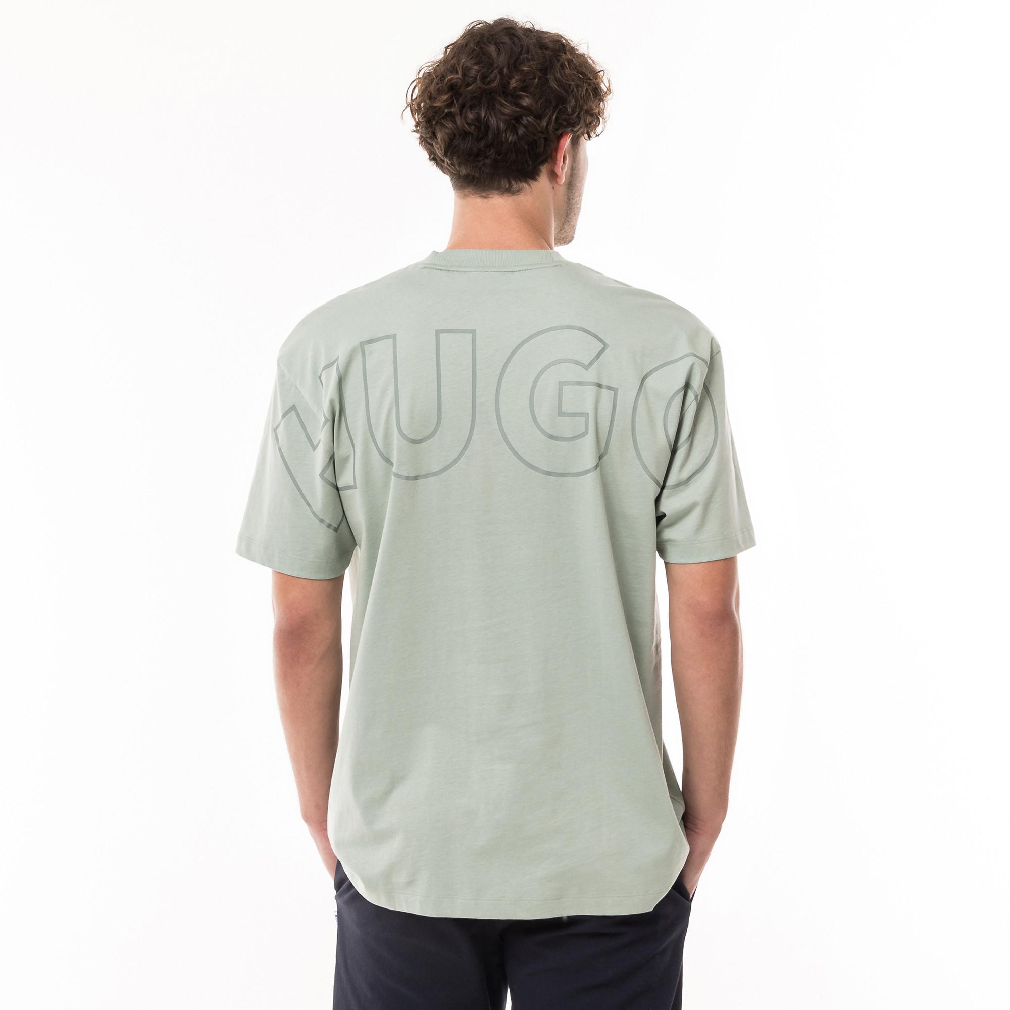 HUGO BLUE Nouveres 10262441 01 T-shirt Coupe Ample avec Logo Imprimé  