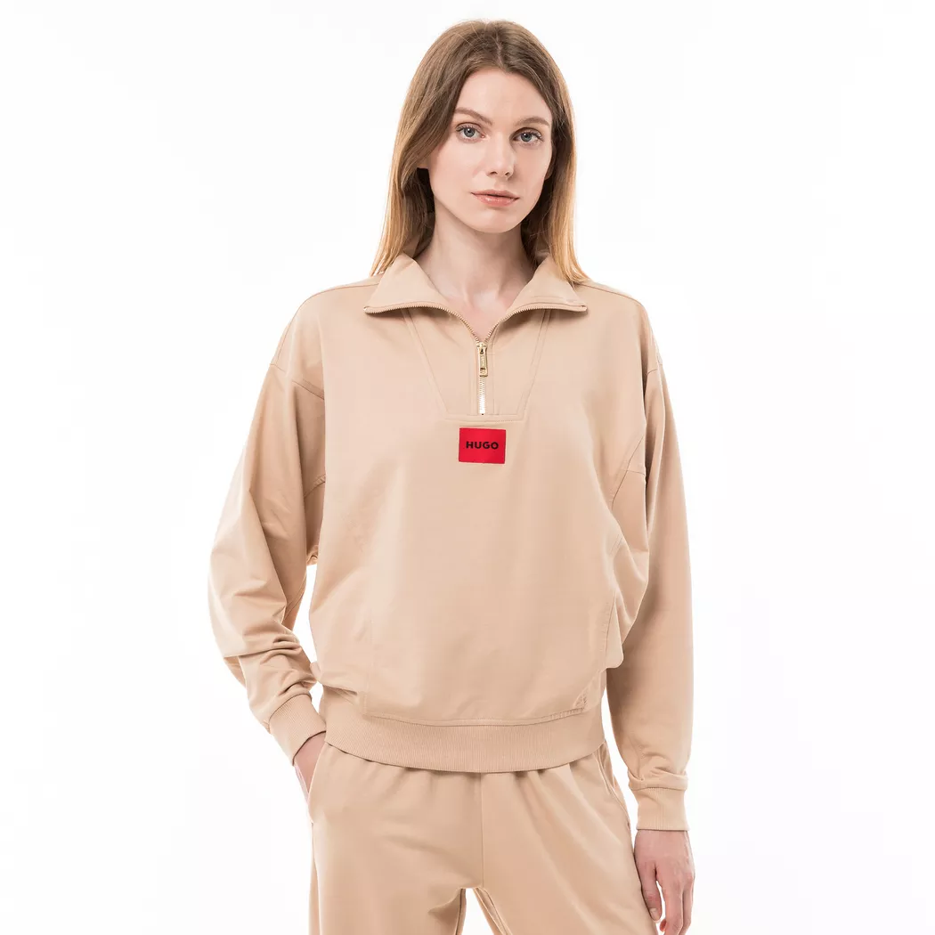 Hugo - Jacke, half-zip, für Damen, Beige, Größe L