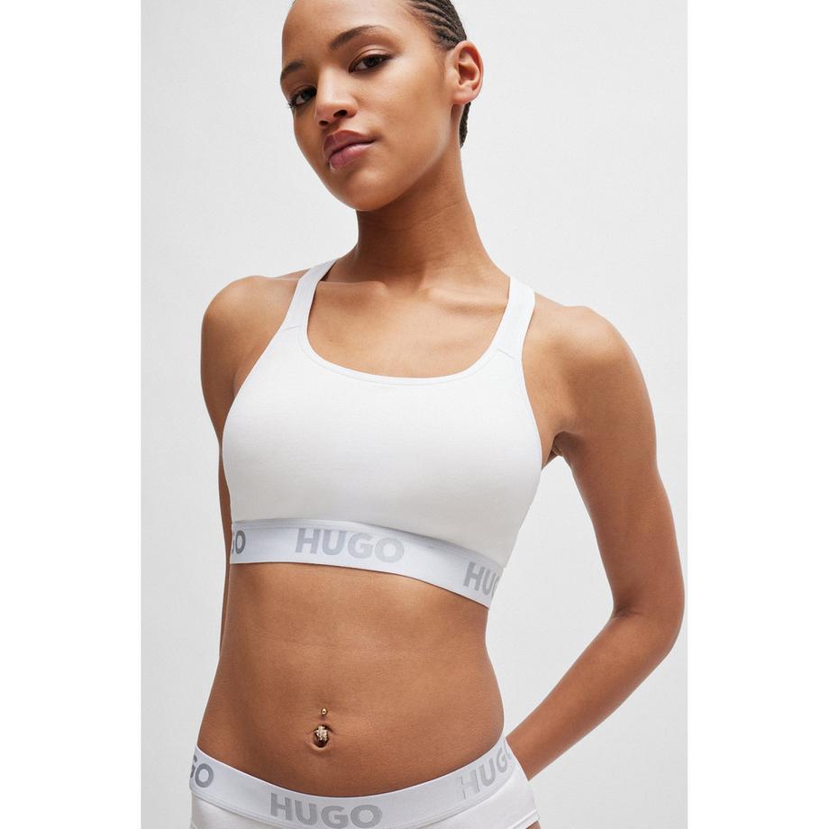 HUGO Padded Sporty Logo Bralette  