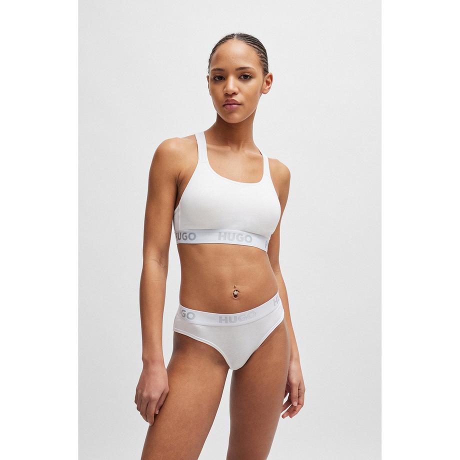 HUGO Padded Sporty Logo Bralette  