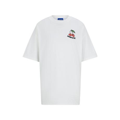 HUGO BLUE Oversized Graphic Print Kurzarm T-Shirt  
