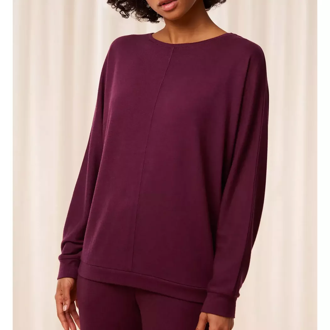 Triumph - T-Shirt, langarm, für Damen, Burgundy, Größe 40