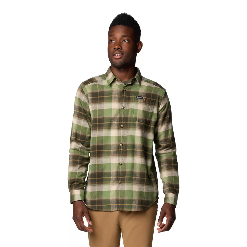Columbia - Trekkinghemd, langarm, Cornell Woods™ Flannel Long Sleeve Shirt, S, Hellgrün