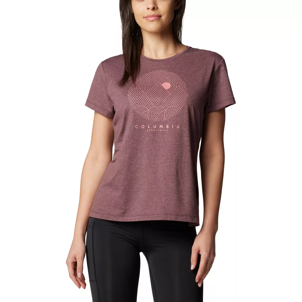 Columbia - T-Shirt, Sloan Ridge Graphic SS Tee, XS, Bordeaux