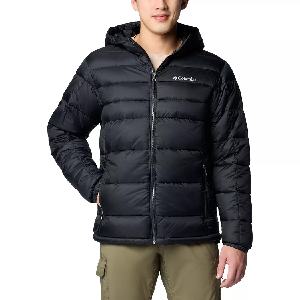 Columbia - Jacke, Wattiert mit Kapuze, für Herren, Black, Größe XL