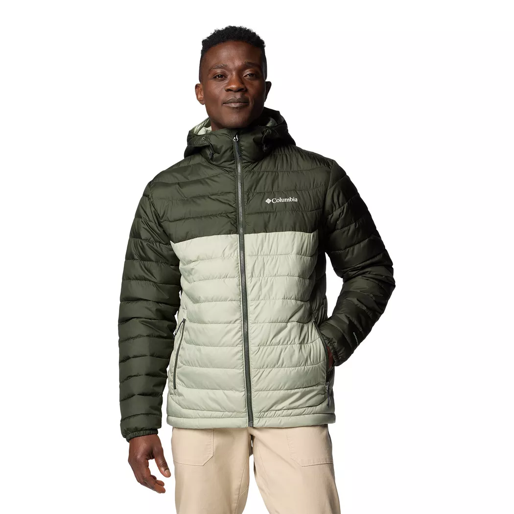 Columbia - Jacke, Wattiert mit Kapuze, für Herren, Grün, Größe S
