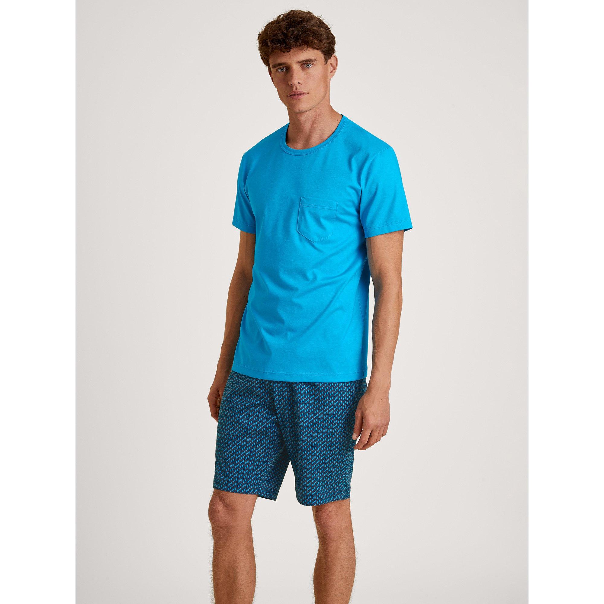 Image of Pyjama Herren Blau Bunt S