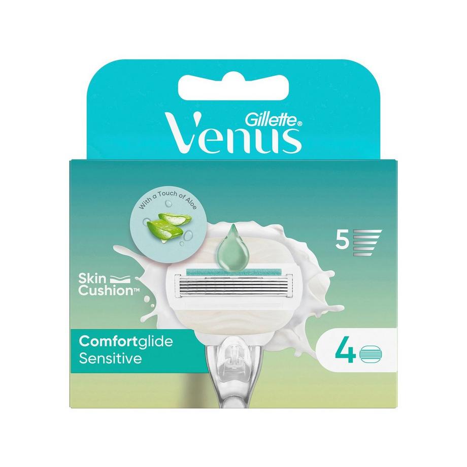 Gillette Venus  ComfortGlide 5 Sensitive, 4 lames de rechange 
