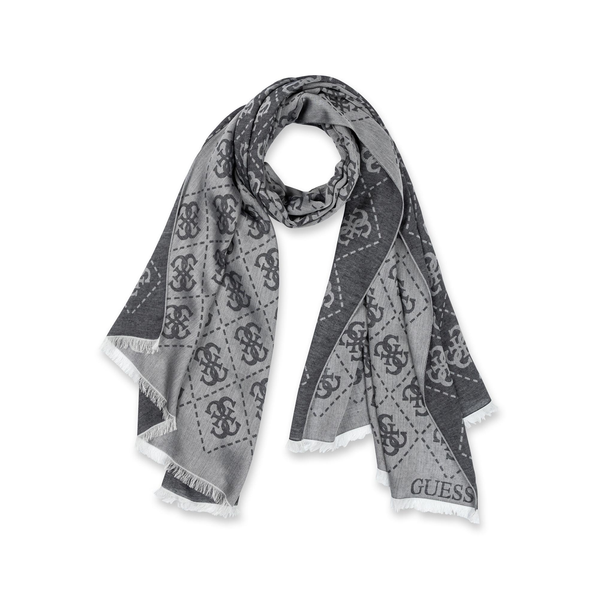 Image of Gemusterter Schal Damen Marine ONE SIZE