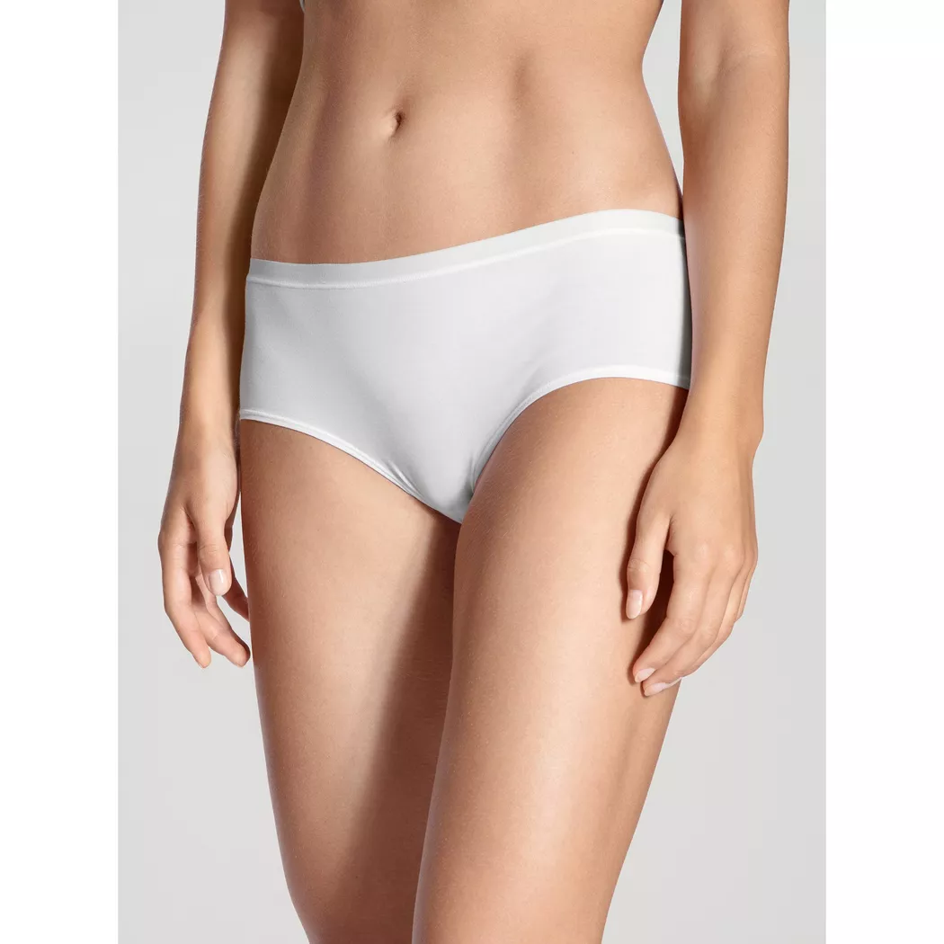 Slip CALIDA "Slip Panty Essential Cotton Low Cut 1er Pack", Damen, Gr. 44-46, weiß, Obermaterial: 95% Baumwolle CO. 5% Elasthan EL., Unterhosen Slip