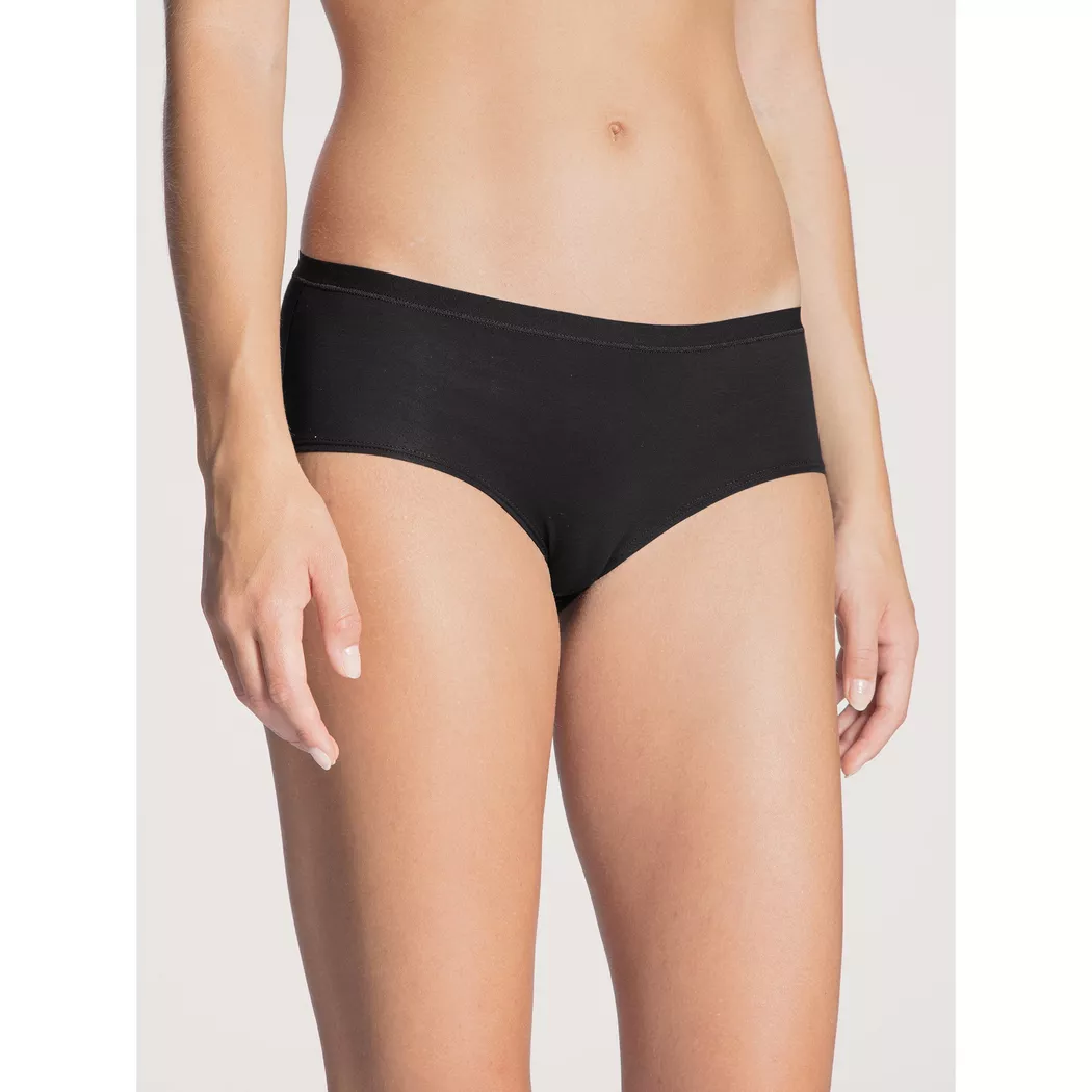 Calida Slip Panty Essential Cotton Low Cut Noir 36-38 4