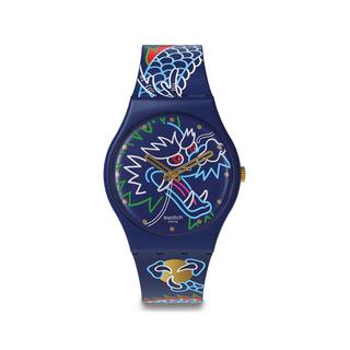 swatch DRAGON IN WAVES Horloge analogique 