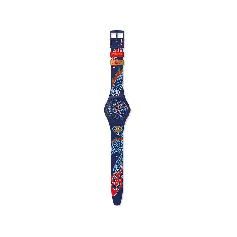swatch DRAGON IN WAVES Horloge analogique 