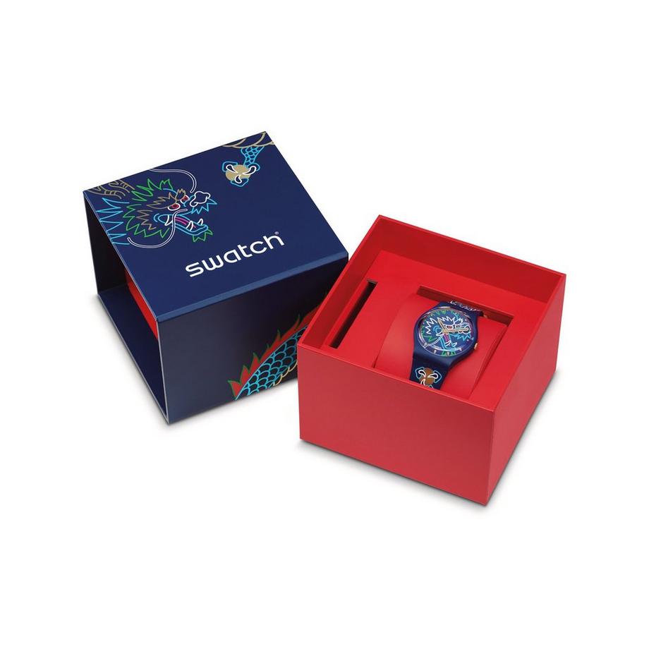 swatch DRAGON IN WAVES Horloge analogique 