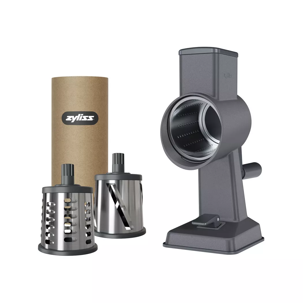 ZYLISS Alu Trommelreibe Gourmet 3 Trommeln Grau grau baby