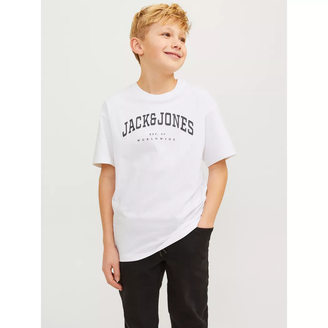 Jack & Jones Junior - T-Shirt, kurzarm, 128, Weiss