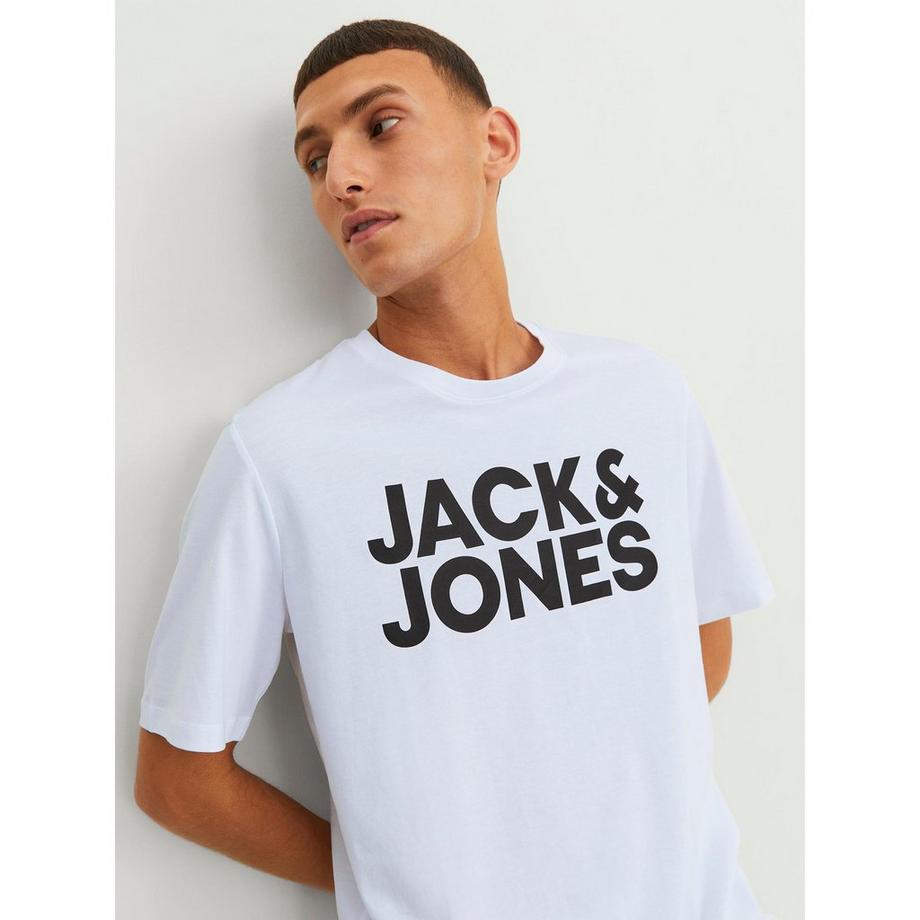 JACK & JONES Logo Tee Manches Courtes Col Rond  
