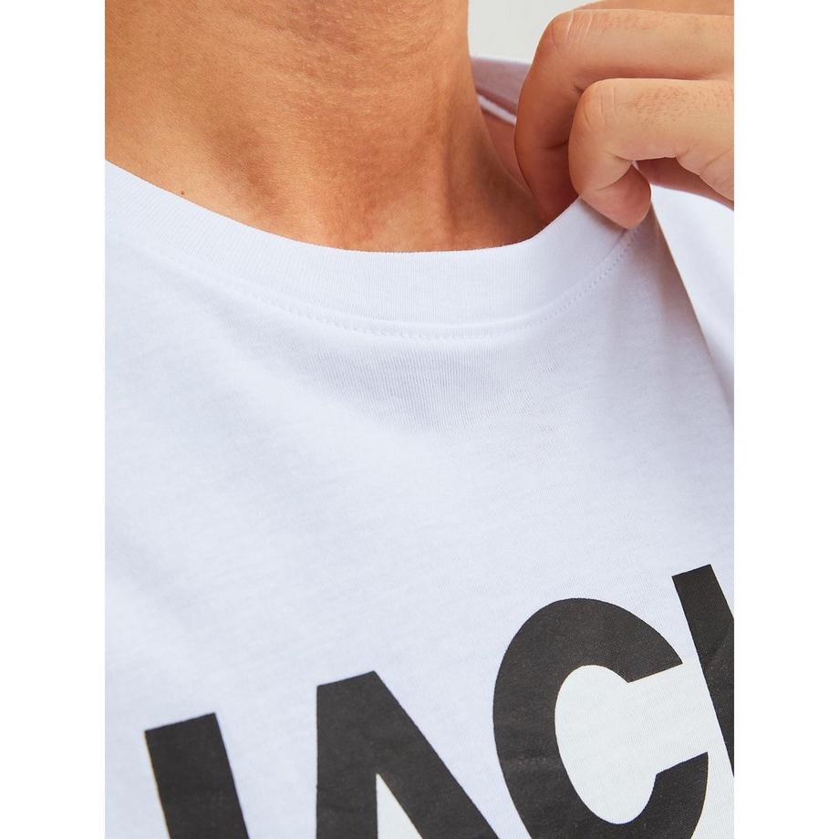 JACK & JONES Logo Tee Manches Courtes Col Rond  