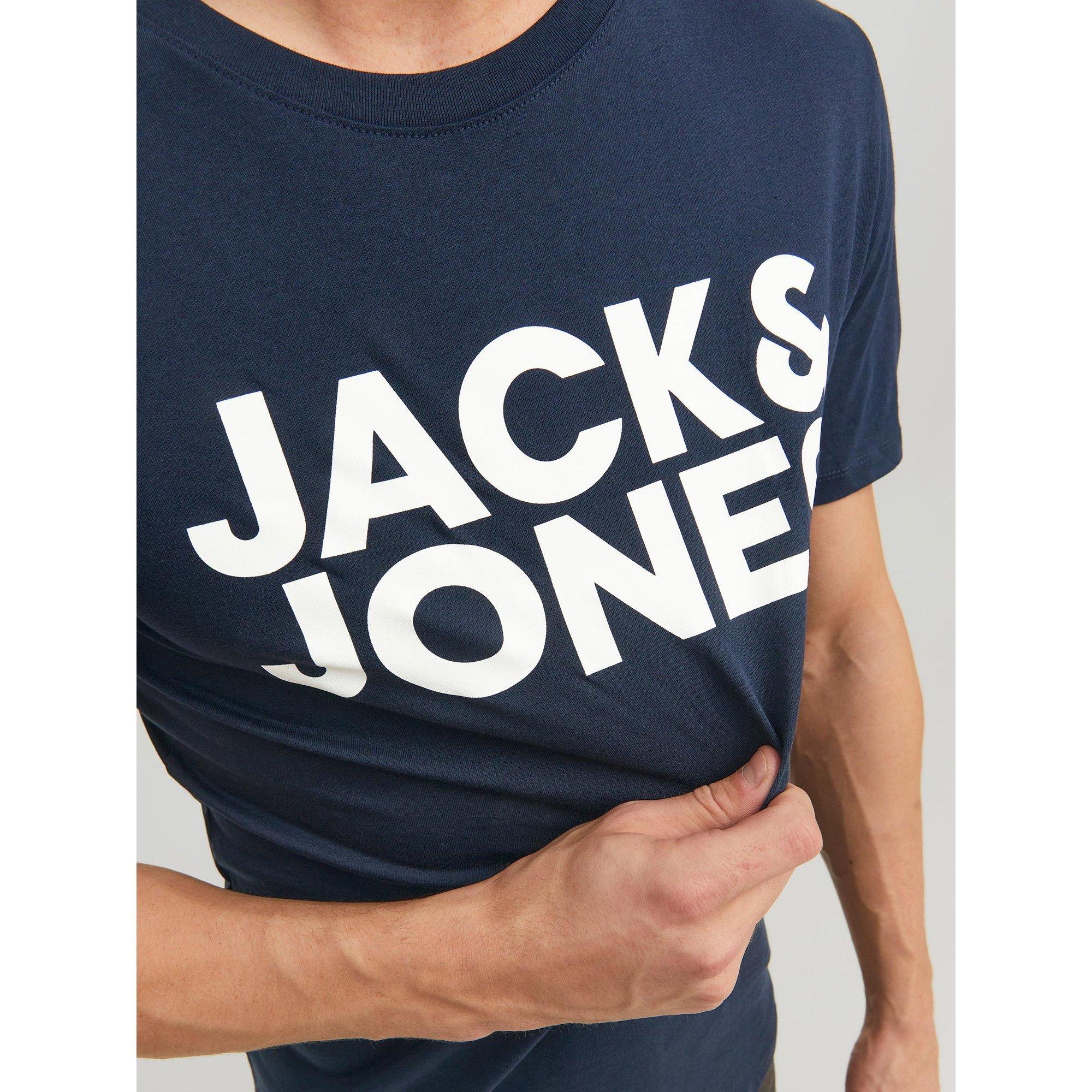 JACK & JONES Logo Tee Maniche Corte Girocollo  