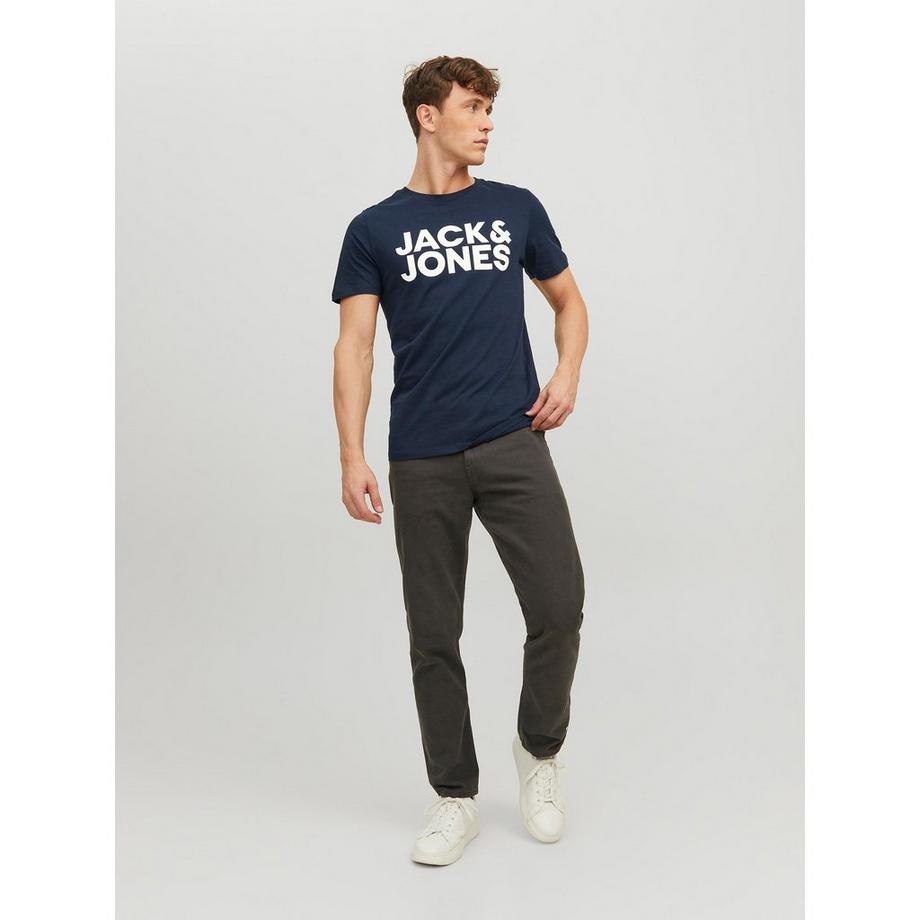 JACK & JONES Logo Tee Kurzarm Rundhals  