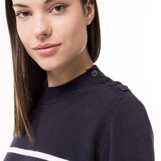 Manor Woman Maglione Girocollo Maniche Lunghe a Righe  