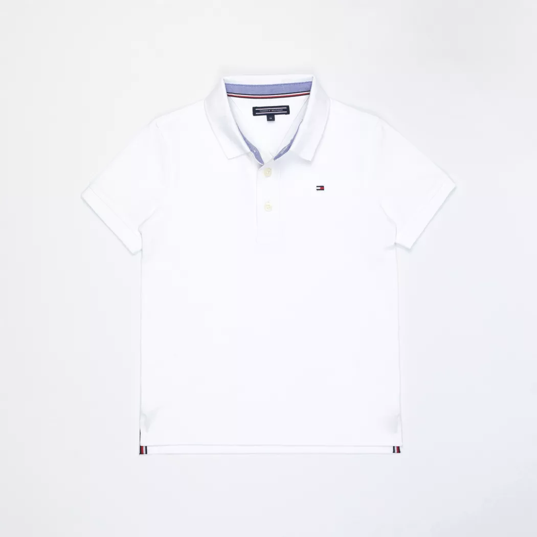 Tommy Hilfiger Polo à Manches Courtes Bright White 4 Années Garçons