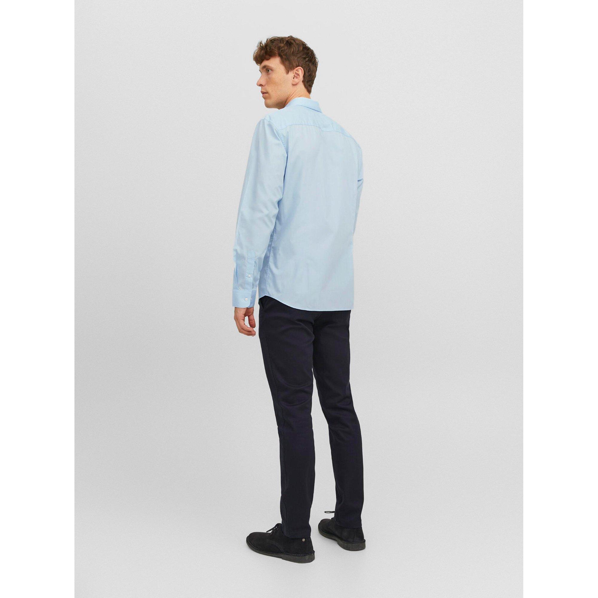 JACK & JONES Joe Plain Camicia Maniche Lunghe  