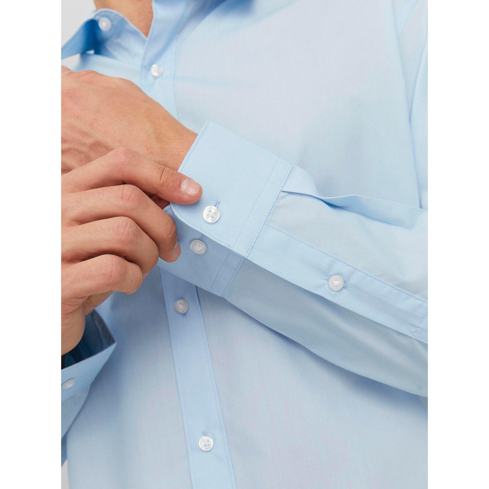 JACK & JONES Joe Plain Camicia Maniche Lunghe  