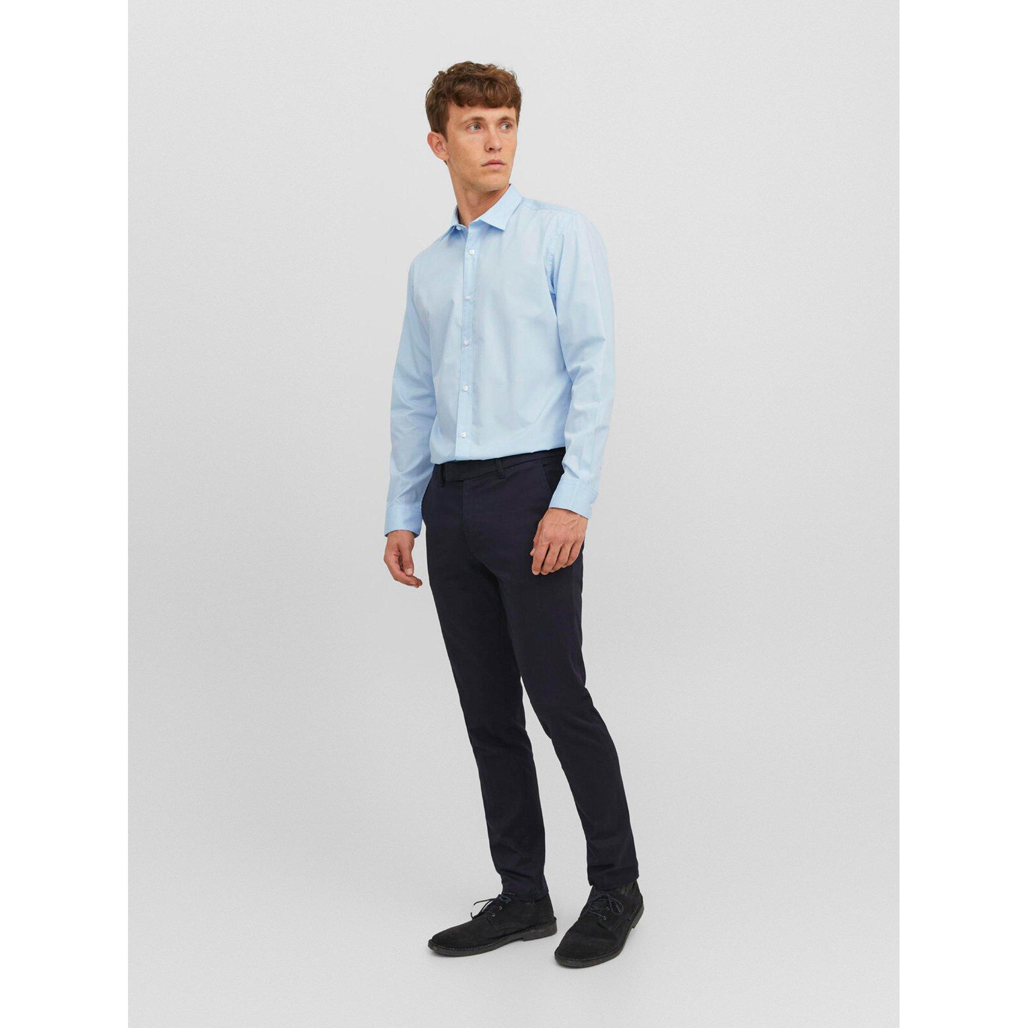 JACK & JONES Joe Plain Camicia Maniche Lunghe  