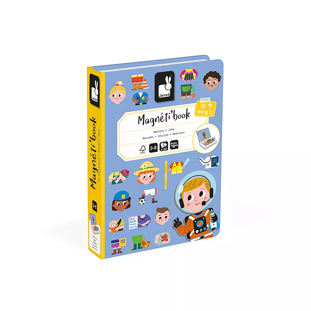 Janod - Magnetbuch Berufe, Multicolor