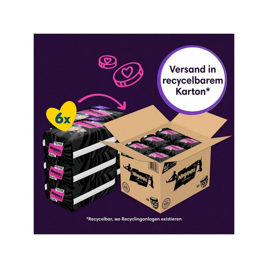 Pampers  Pigiama per bambine 4-7 anni Confezione mensile 